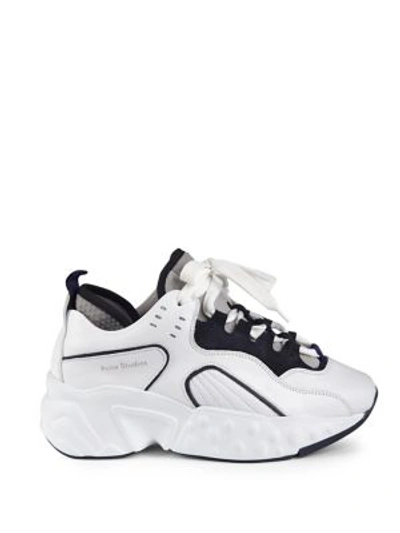 Shop Acne Studios Manhattan Low-top Sneakers In Multi White