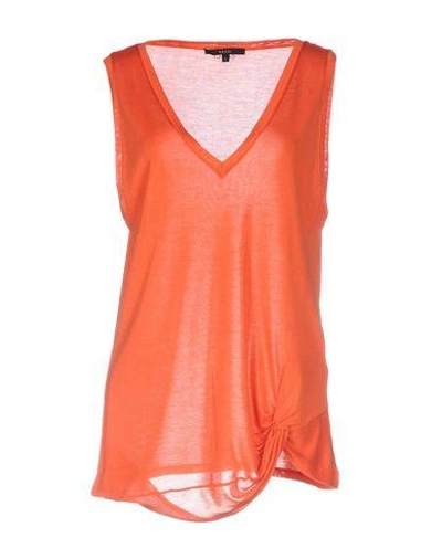 Shop Gucci Silk Top In Orange