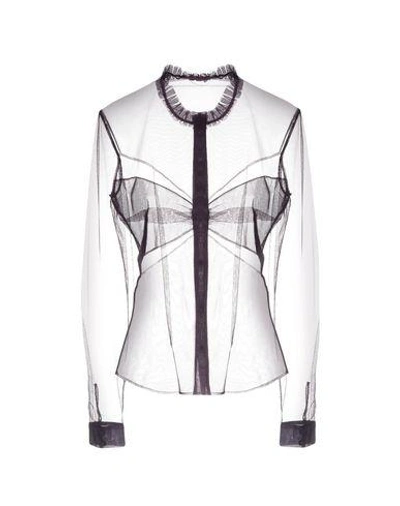 Shop Mary Katrantzou Solid Color Shirts & Blouses In Purple