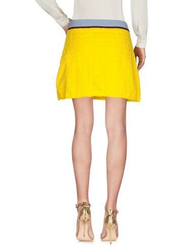Shop Mary Katrantzou Mini Skirt In Yellow