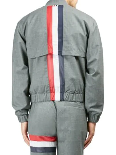 Shop Thom Browne Cotton Bomber Jacket In Grey