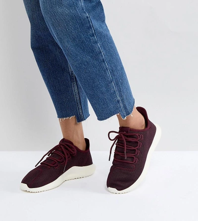 Adidas Originals Tubular Shadow Sneakers In Burgundy - Red | ModeSens