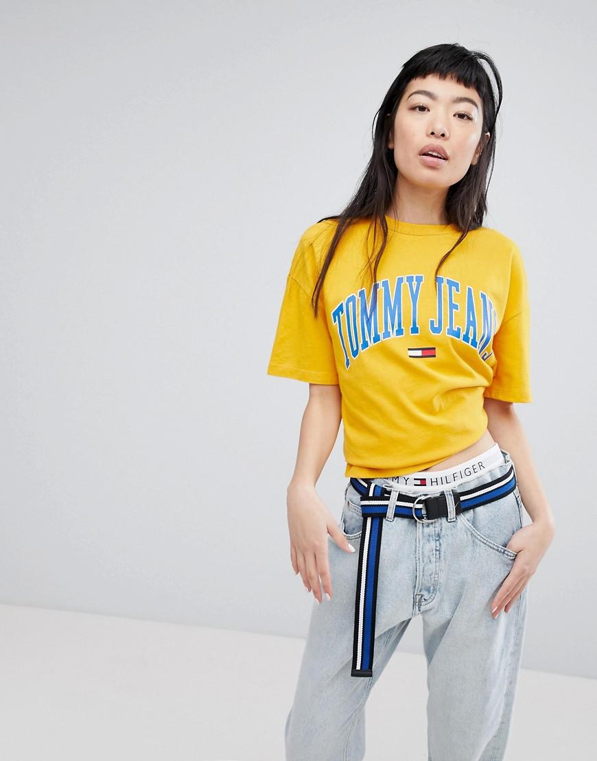 Tommy Jeans Collegiate Logo T-shirt - Yellow | ModeSens