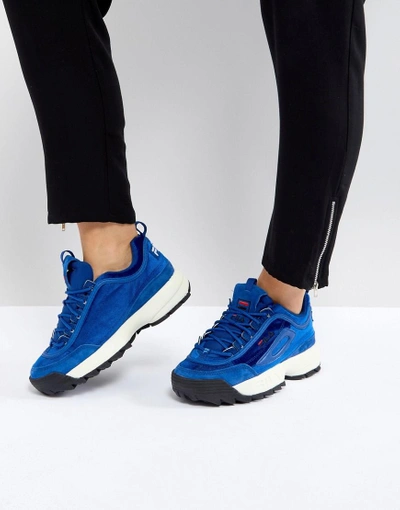 Fila Disruptor Sneaker In Blue Velvet - Blue | ModeSens