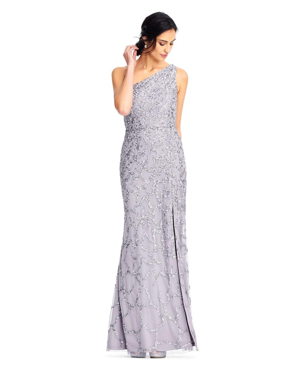 adrianna papell bridal silver