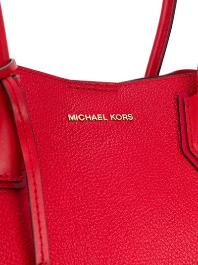 Shop Michael Michael Kors Mercer Gallery Medium Tote In Red