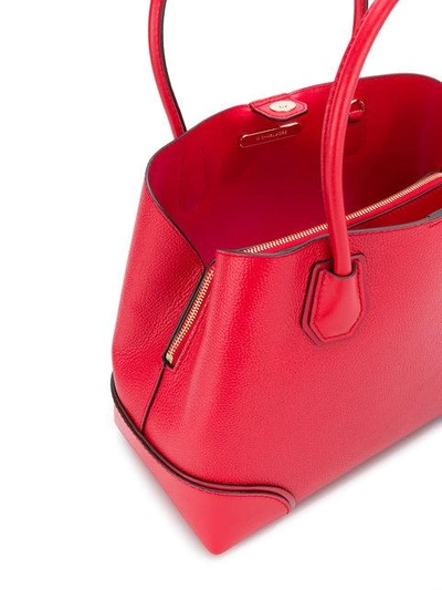 Shop Michael Michael Kors Mercer Gallery Medium Tote In Red