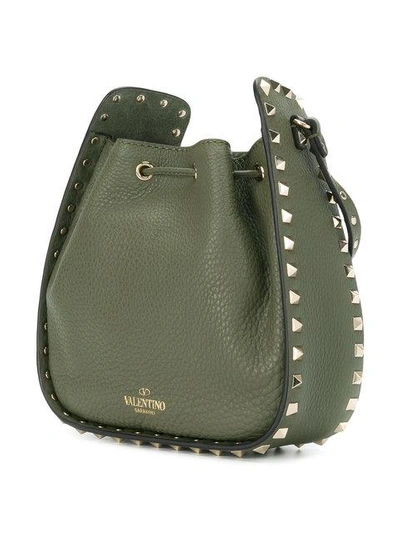 Shop Valentino Garavani Rockstud Bucket Shoulder Bag
