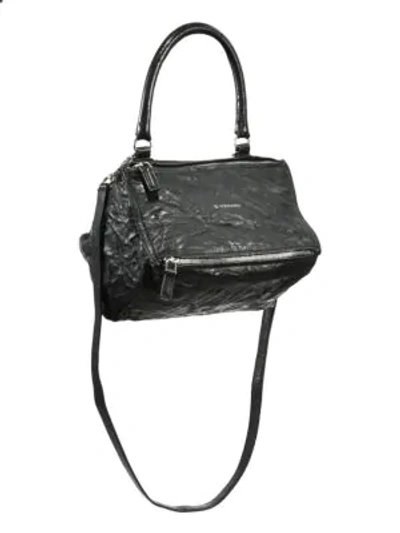 Shop Givenchy Pandora Small Pepe Leather Shoulder Bag In Pearl Grey