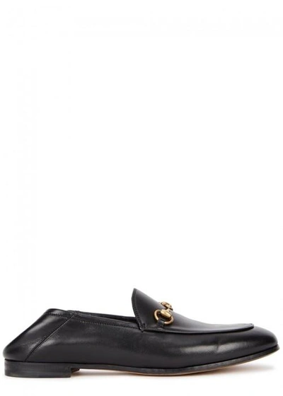 Shop Gucci Brixton Black Horsebit Leather Loafers