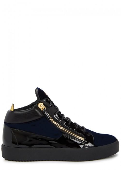 navy patent trainers