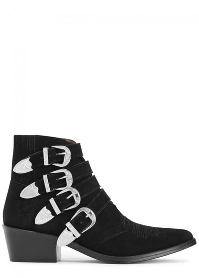 Shop Toga Black Suede Ankle Boots