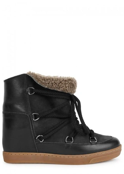 Shop Isabel Marant Nowles Black Snow Boots