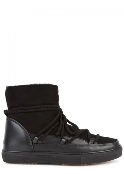 Shop Inuikii Black Shearling-lined Suede Boots