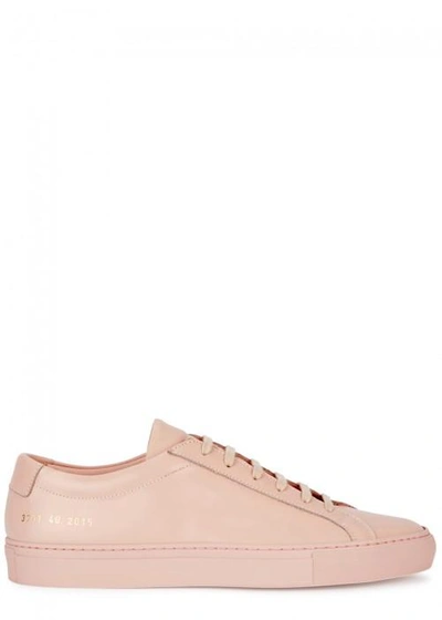 Shop Common Projects Original Achilles Blush Leather Trainers In Light Pink