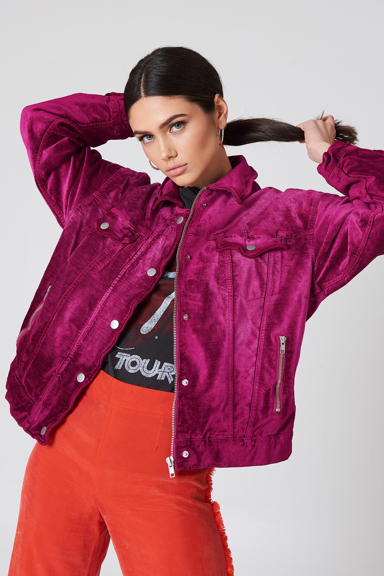 free people velvet trucker jacket