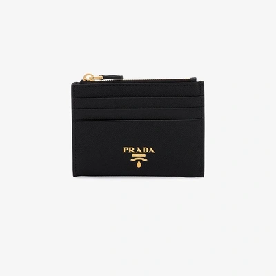 Shop Prada Black Saffiano Leather Wallet