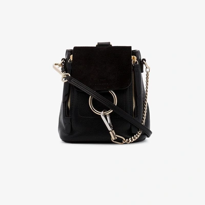 Shop Chloé Black Faye Mini Leather Backpack
