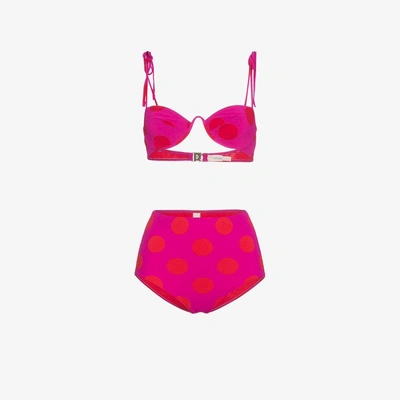 Shop Araks Myriam Bikini In Pink&purple