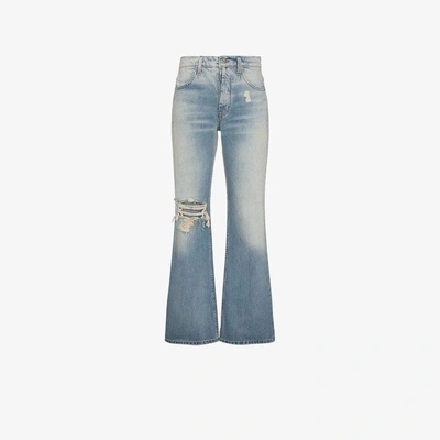 Shop Adaptation Flared Jeans With Rip Detail In Blue