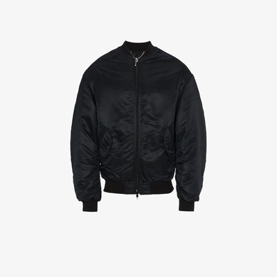 Shop Balenciaga Wobble Bomber Jacket In Black