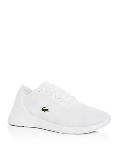 Shop Lacoste Men's Lt Fit Lace Up Sneakers In White/white