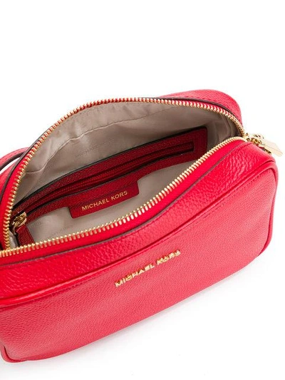 Shop Michael Michael Kors Ginny Crossbody Bag In Bright  Red