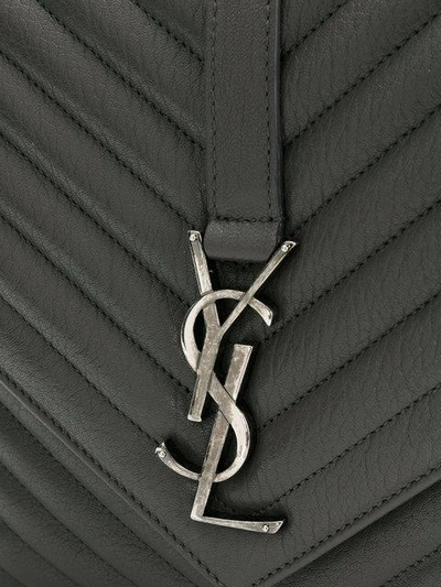 Shop Saint Laurent Medium Collège Monogram Bag In Grey