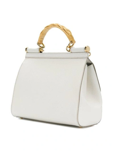 Shop Dolce & Gabbana Sicily Tote Bag - White