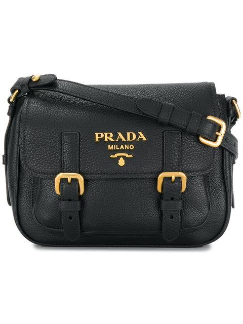 Prada Buckle Flap Crossbody Bag In 