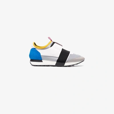 Shop Balenciaga Multi Race Runner Sneakers In Multicolour