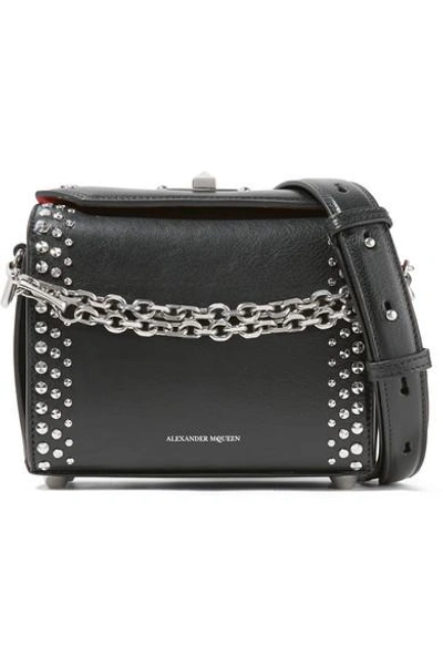 Shop Alexander Mcqueen Box Bag 19 Studded Leather Shoulder Bag