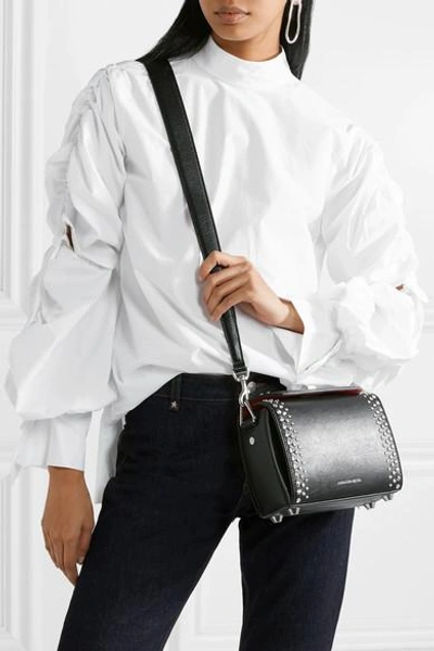 Shop Alexander Mcqueen Box Bag 19 Studded Leather Shoulder Bag
