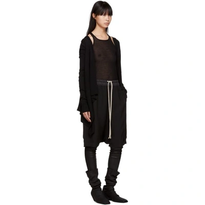 Shop Rick Owens Black Leather Leggings In 09 Black