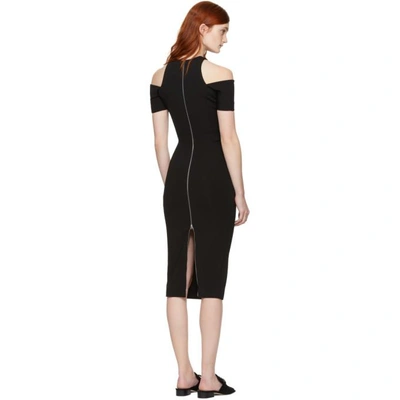 Shop Victoria Beckham Black Fitted Cut-out Dress