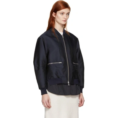 Shop 3.1 Phillip Lim Indigo Trompe Loeil Bomber Jacket In In401 Indig