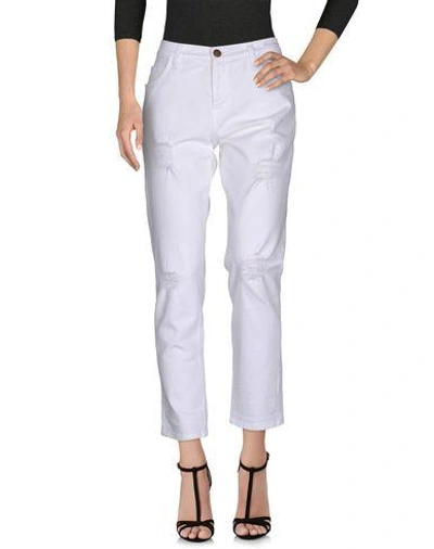 Shop Current Elliott Current/elliott Woman Jeans White Size 30 Cotton, Elastane