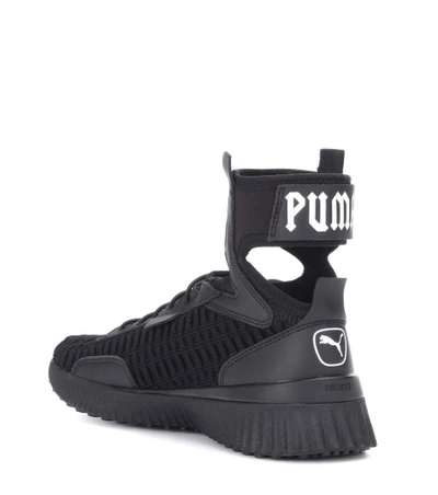 Shop Fenty X Puma The Trainer Mid Sneakers In Black