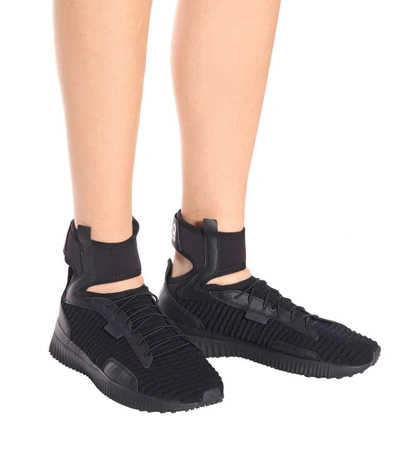 Shop Fenty X Puma The Trainer Mid Sneakers In Black