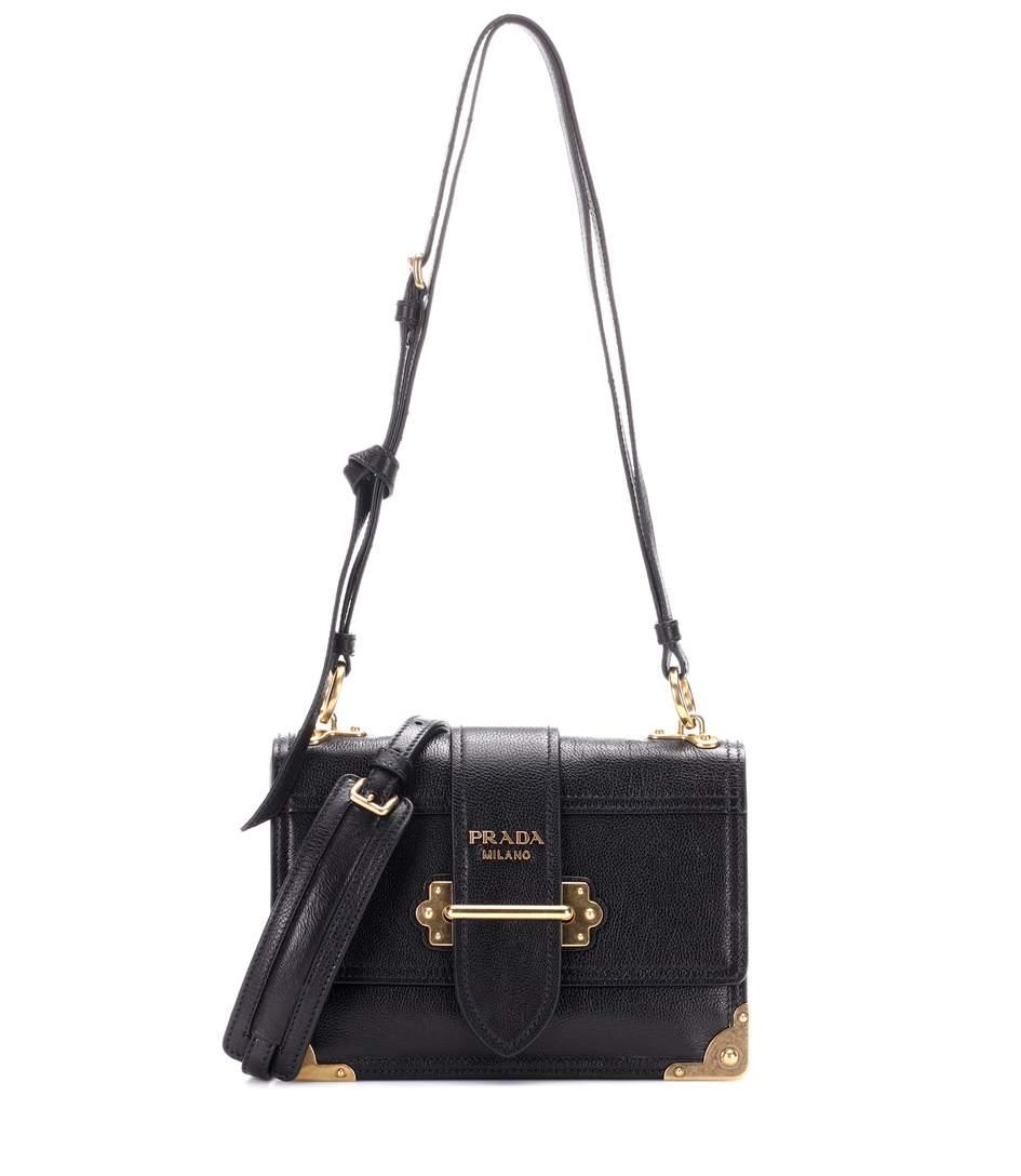 prada cahier leather shoulder bag price