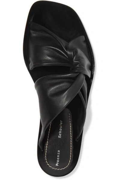 Proenza Schouler Knotted Leather Slides In Black ModeSens