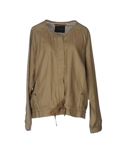 Shop Maison Scotch Bomber In Military Green