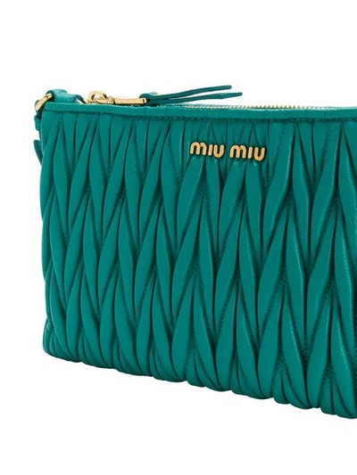 Shop Miu Miu Pleated Clutch Bag