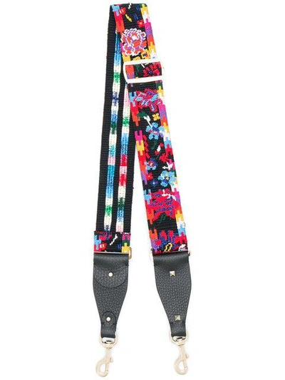 Shop Valentino Garavani Patterned Bag Strap In Multicolour