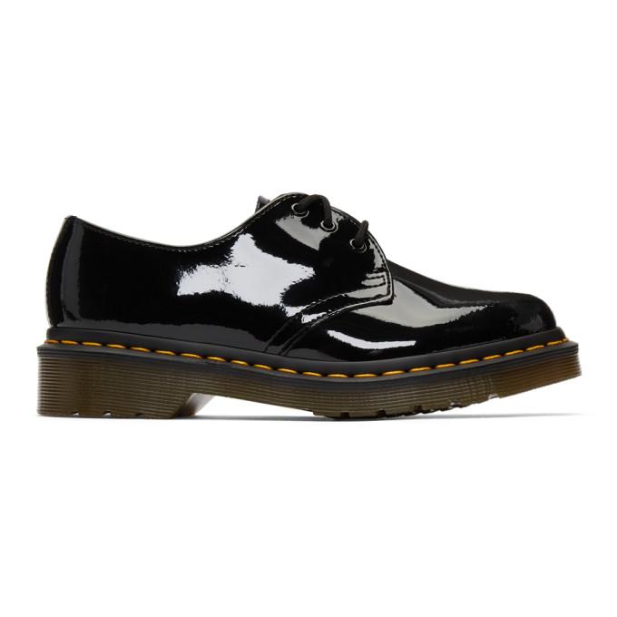dr martens 1461 classic black patent flat shoes