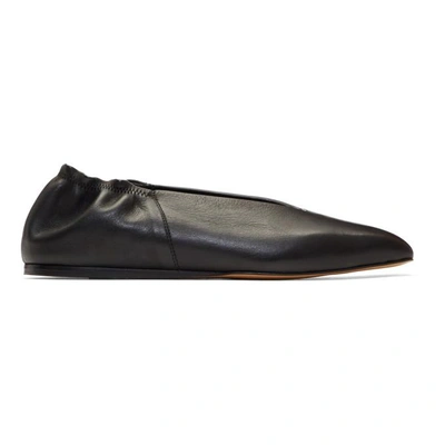 Shop Rick Owens Black Geoballerina Flats