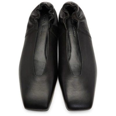 Shop Rick Owens Black Geoballerina Flats