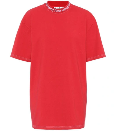 Shop Acne Studios Gojina Cotton T-shirt In Red