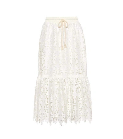 Shop See By Chloé Lace Skirt In White
