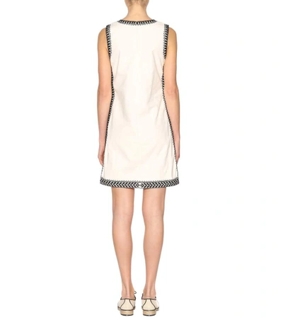 Shop Tory Burch Embroidered Cotton Dress In White